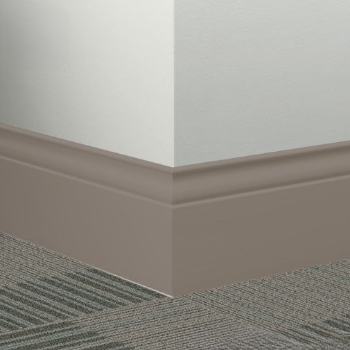 Johnsonite Toast Rubber Millwork Contoured Wall Base - 5 1/4" X 96" X 3/8" Inflection - Millwork Contoured Wall Base