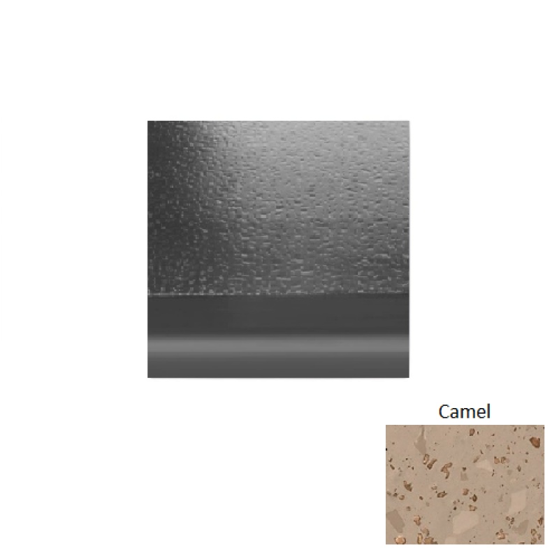 Renew 95 Camel With Riser Rubber Stair Tread - Hammered