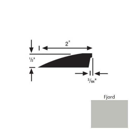 Flextones Fjord Vinyl 157 Reducer - 1/2" X 12 Ft - Thermoplastic