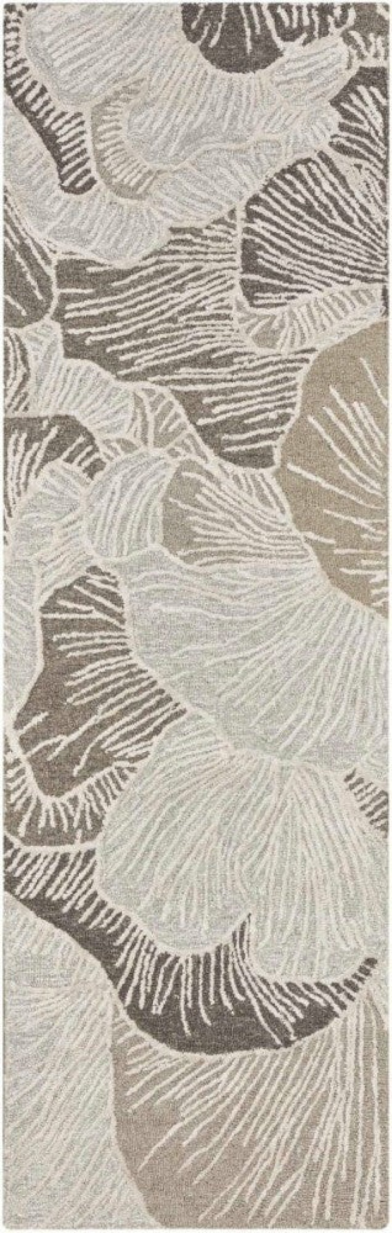 Avra Grey Wool Blend Contemporary Area Rug - 8 Ft Runner