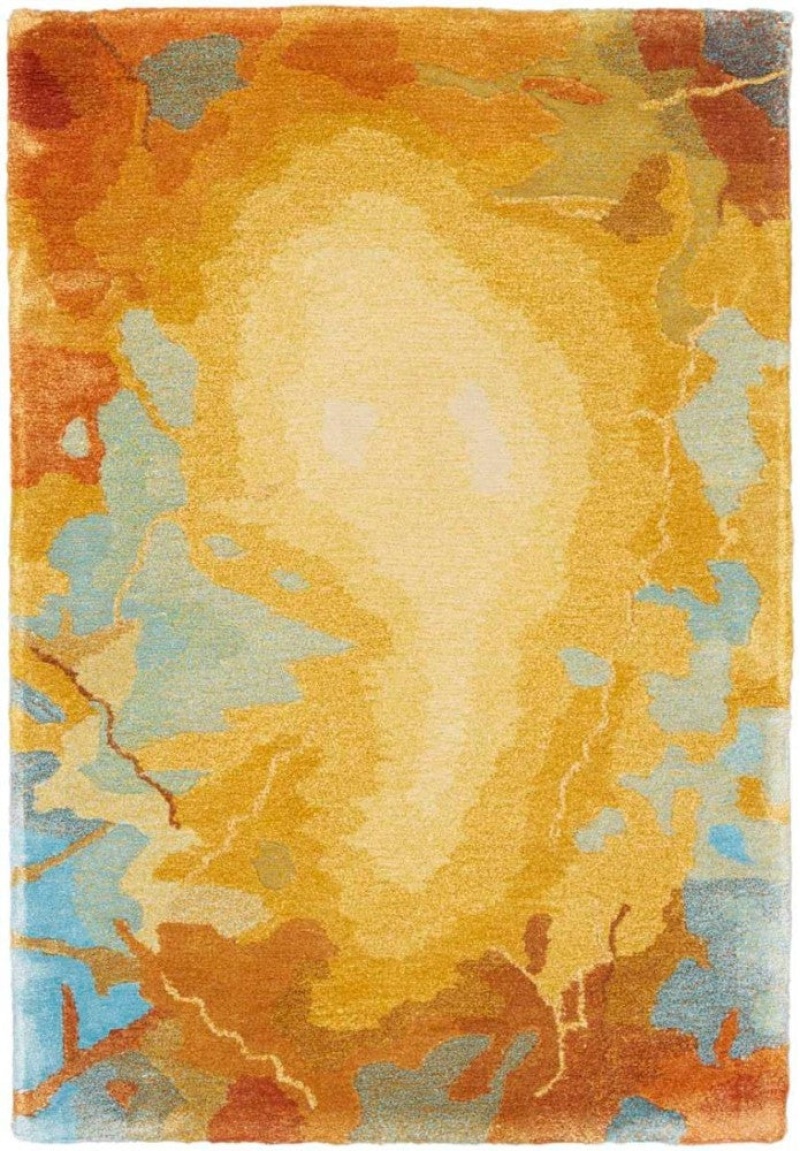 Prismatic Gold Multicolor Prs29 Wool Blend Contemporary Area Rug - 6 Ft X 8 Ft - Gold Multicolor
