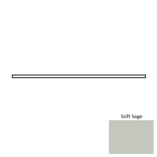 Soho Soft Sage Ceramic Wall Trim - 0.5" x 12" Quarter Round