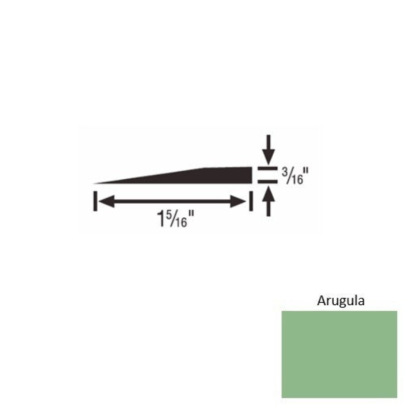 Solid 23 Arugula Rubber Reducer Strip - 1 5/16" X 9 Ft (108") X 3/16"