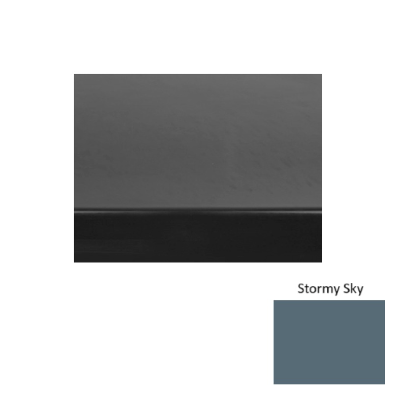 Solid 71 Stormy Sky Light Duty With One 2 Inch Strips Rubber (Rd) With Safety Yellow Abrasive Strip Stair Tread - Smooth