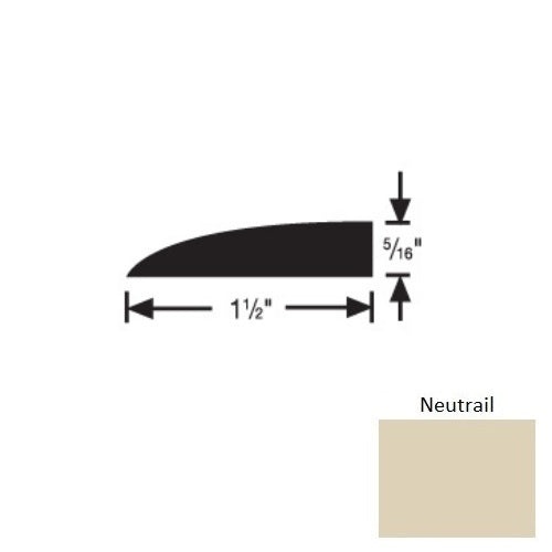 Flextones Neutrail Vinyl 177B Carpet Edge Reducer, 1 1/2" x 12 ft