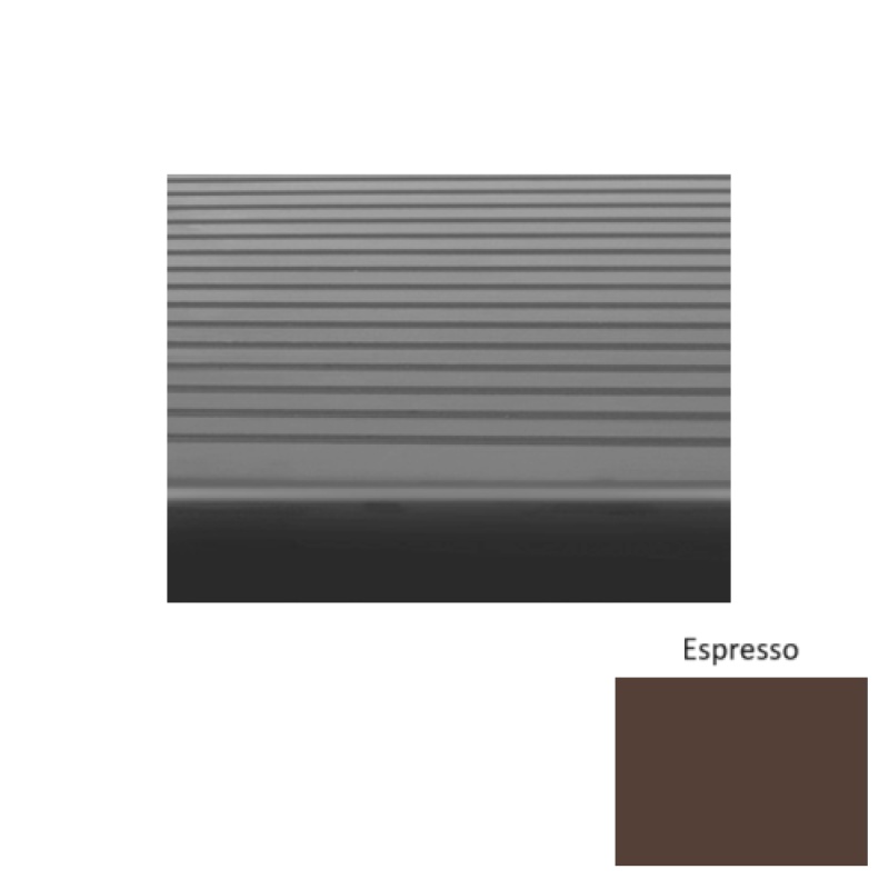 Solid 81 Espresso Light Duty Rubber (Rd) Stair Tread - Ribbed