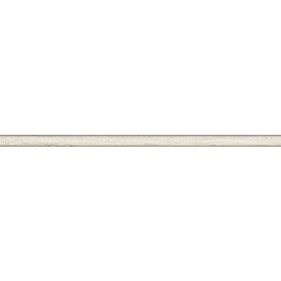 Sunset Falls White Ceramic Wall Trim - 1/2" x 12" Jolly - Matte