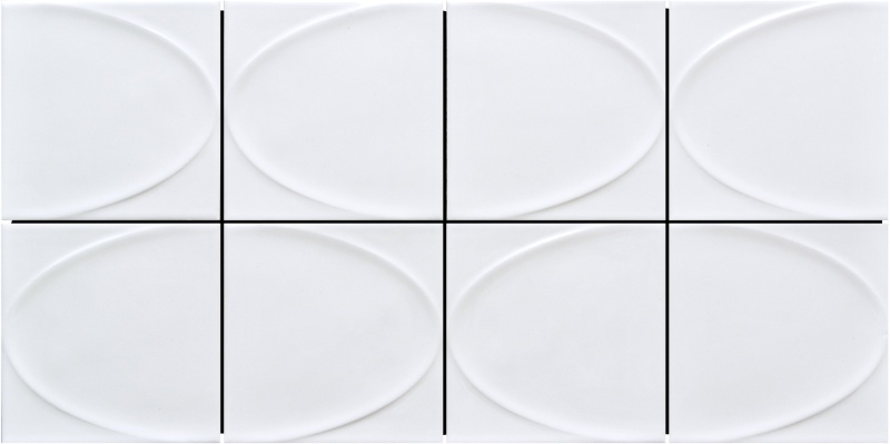 Mizu White Ceramic Mosaic - Circle - Glossy