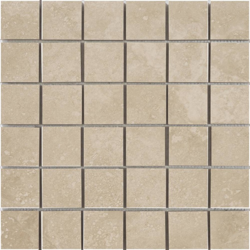 Cipriani Almond Porcelain Mosaic - 2" X 2" - Matte