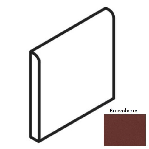 Keystones Unglazed Mosaic Brownberry Porcelain Bullnose Trim