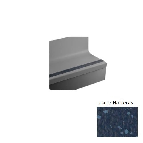 Johnsonite Cape Hatteras Hammered Rubber Stair Tread with Riser