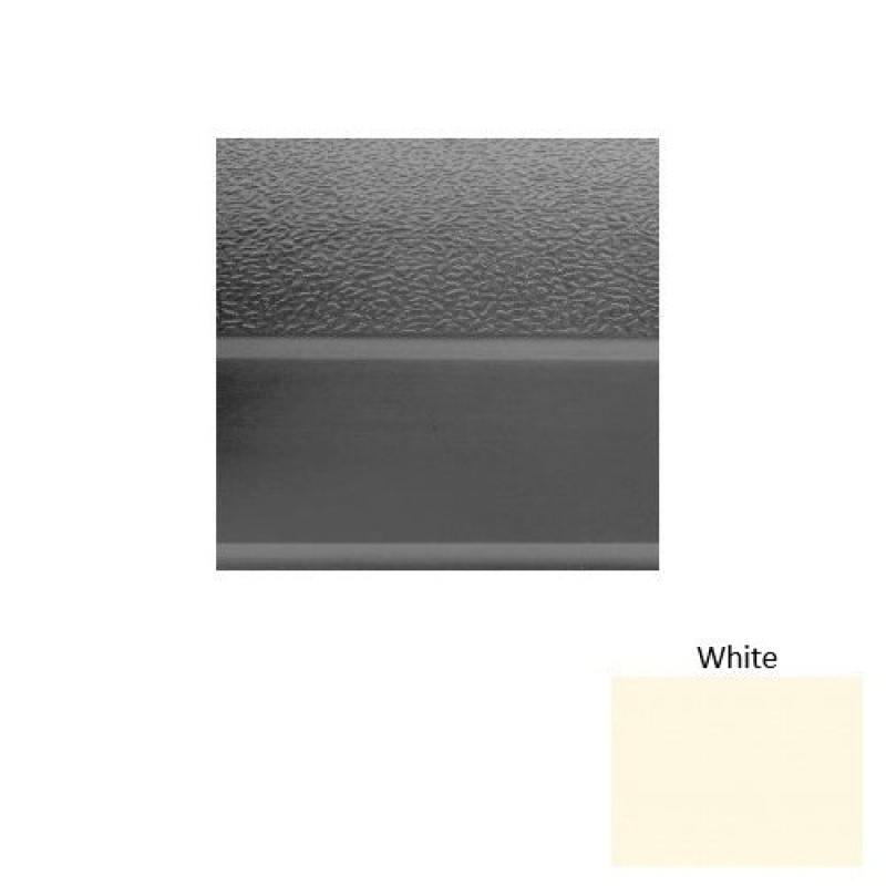 White Textured Rubber Stair Tread with Dupont Kevlar