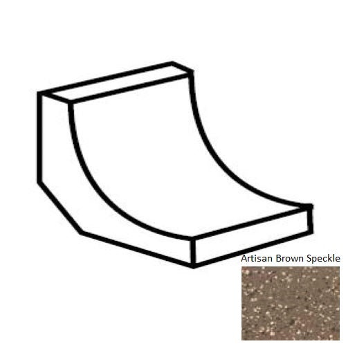 Keystones Unglazed Mosaic Artisan Brown Speckle Cove Base