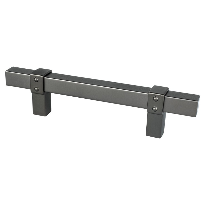 Berenson Rivet Rebel Aluminum Bar Pull - Slate