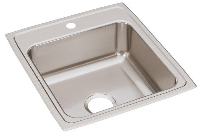 Dlrq2022101 Lustertone Classic Stainless Steel Drop In Single Bowl Kitchen Sink - 19 1/2" X 22" X 10 1/8" With 1 Hole - Stainless Steel