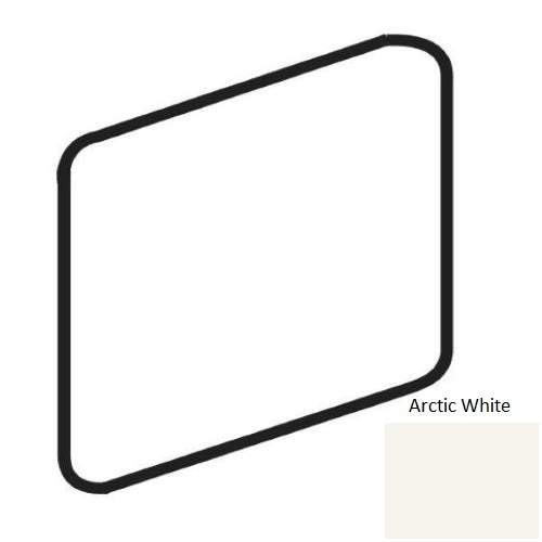 Color Wheel Linear Arctic White Ceramic Wall Trim - 2 1/8" X 2 1/8" Bullnose Corner