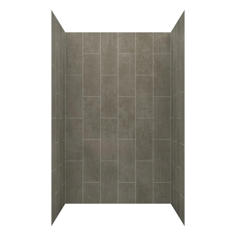 Jetcoat Core Quarry 5 Piece Glue Up Composite Shower Wall - 48" X 34" X 78" - Quarry