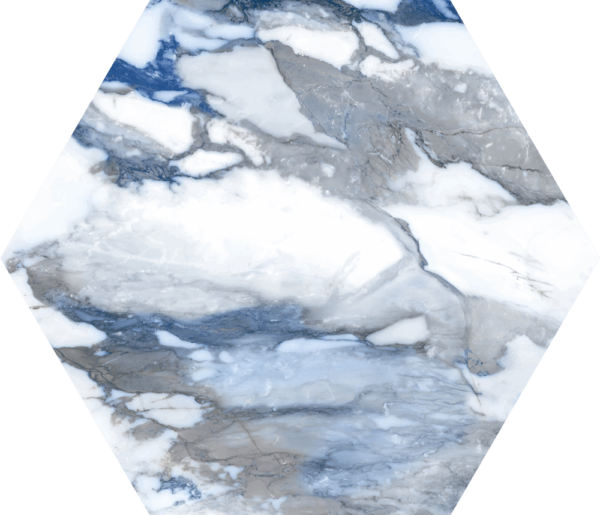 Crash Blue Porcelain Tile - Natural