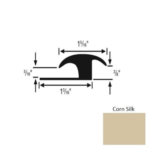 Corn Silk Vinyl 160 Carpet Transition Strip