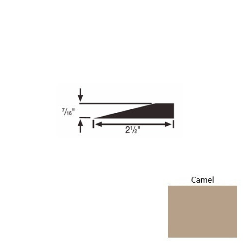Solid 20 Camel Rubber Transitional Reducer - 2 1/2" X 9 Ft (108") X 7/16"