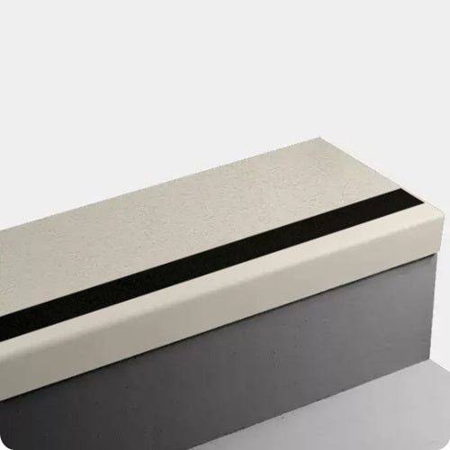 Johnsonite Bone White Rice Paper Rubber Stair Tread