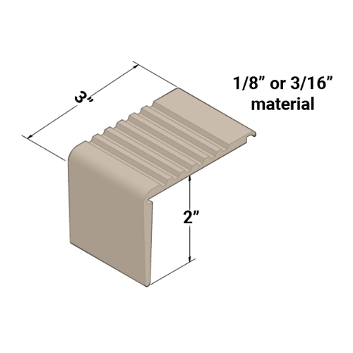 3" x 12 Ft Recessed Stair Nose Trim