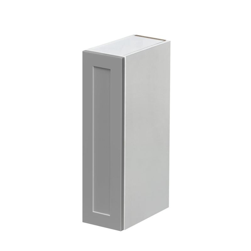 Mallorca Dolphin Gray Shaker Wood Kitchen Wall Cabinet - 9" X 12" X 30" (Assembly Required) - Dolphin Gray
