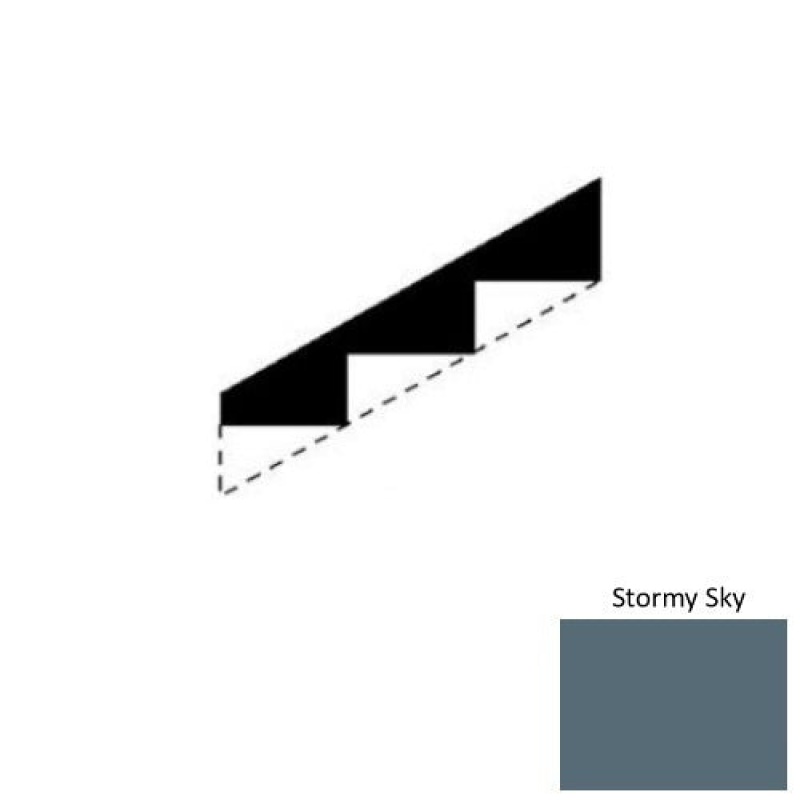 Solid Stormy Sky Rubber Stringers - Smooth