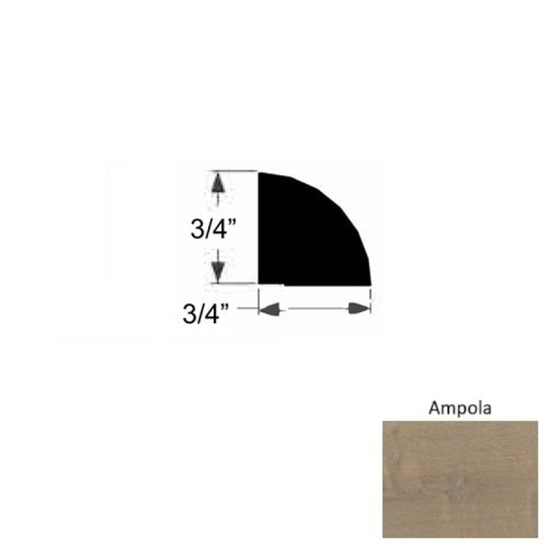 Lago Ampola Hardwood Moulding / Trim - 3/4" X 84" Quarter Round - Urethane