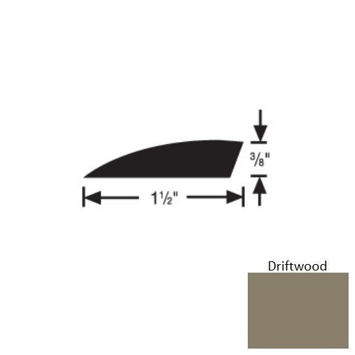 Flextones Driftwood Vinyl Carpet Edge Reducer
