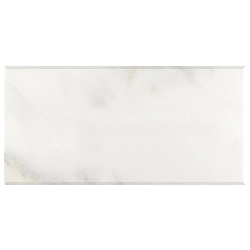 Calacatta Oliva Beveled Marble Tile - Polished