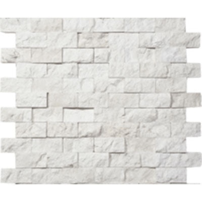 Pietra Antica Antique Stones Imperial Pearl Split Face Marble Mosaic - 1" X 2" Brick - Brushed