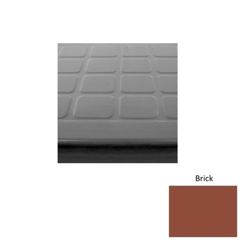 Solid 94 Brick Raised Square Rubber (Sq) With Safety Yellow Abrasive Strip Stair Tread - Textured