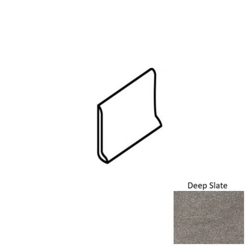 Volcex Deep Slate Porcelain Cove Base Trim