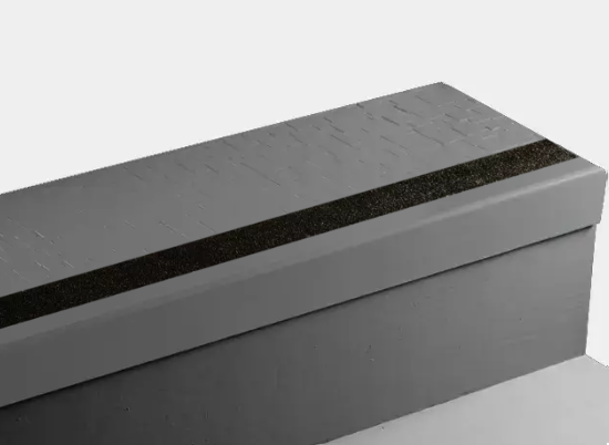 Johnsonite Medium Grey Cubis Rubber Stair Tread Trim