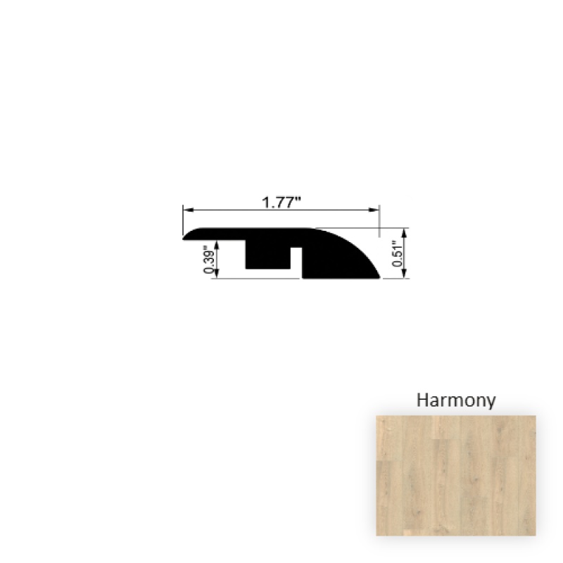 Crescendo Harmony Laminate Wood Moulding / Trim - 1.77" X 94" Reducer - Textured