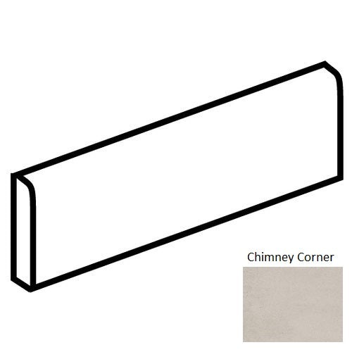Modern Hearth Chimney Corner Porcelain Floor & Wall Trim - 3" X 12" Bullnose - Matte