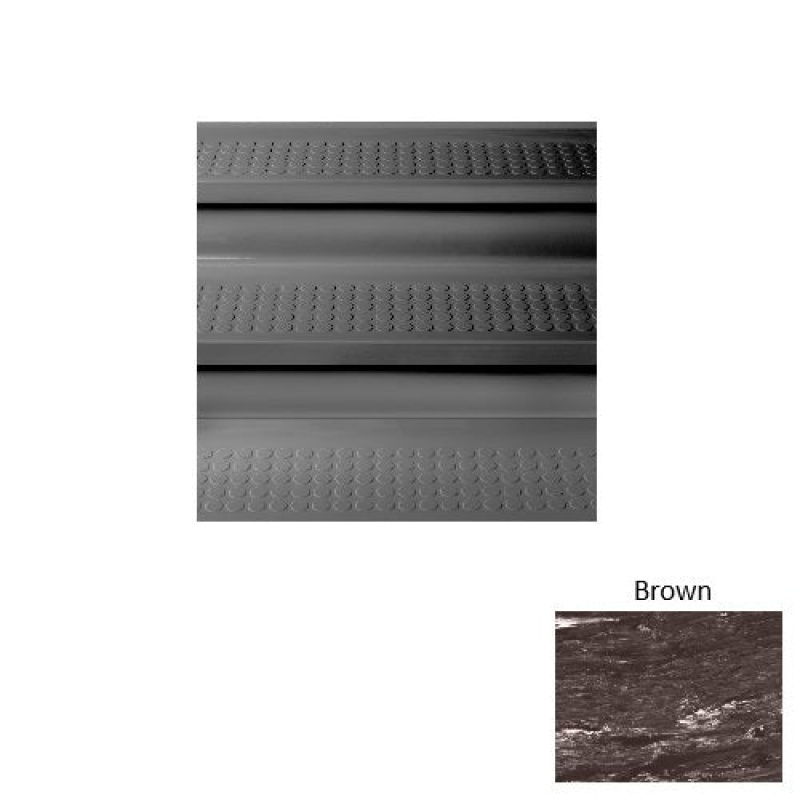 Roppe Marbleized Brown Stair Tread With Riser
