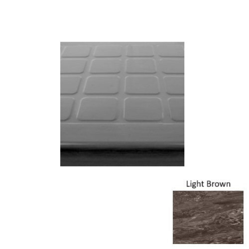 Marbleized 94 Light Brown Raised Square Rubber Stair Tread - Textured