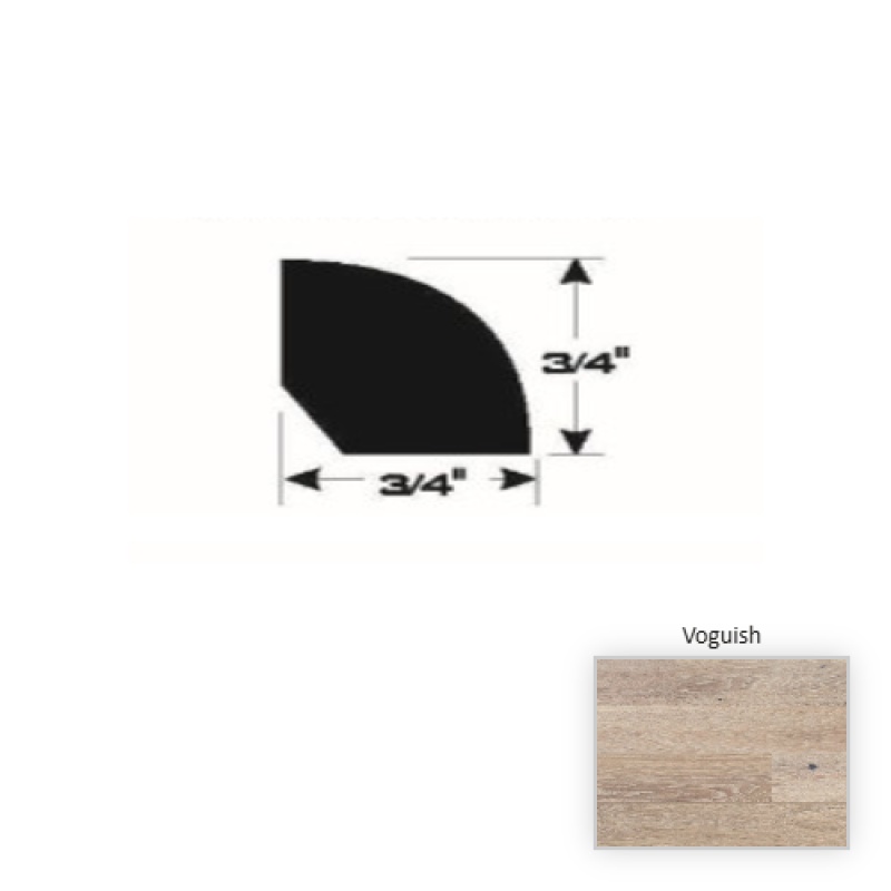 Contempo European White Oak Voguish Hardwood Moulding / Trim - 90" Quarter Round - Ultra Matte Polyurethane