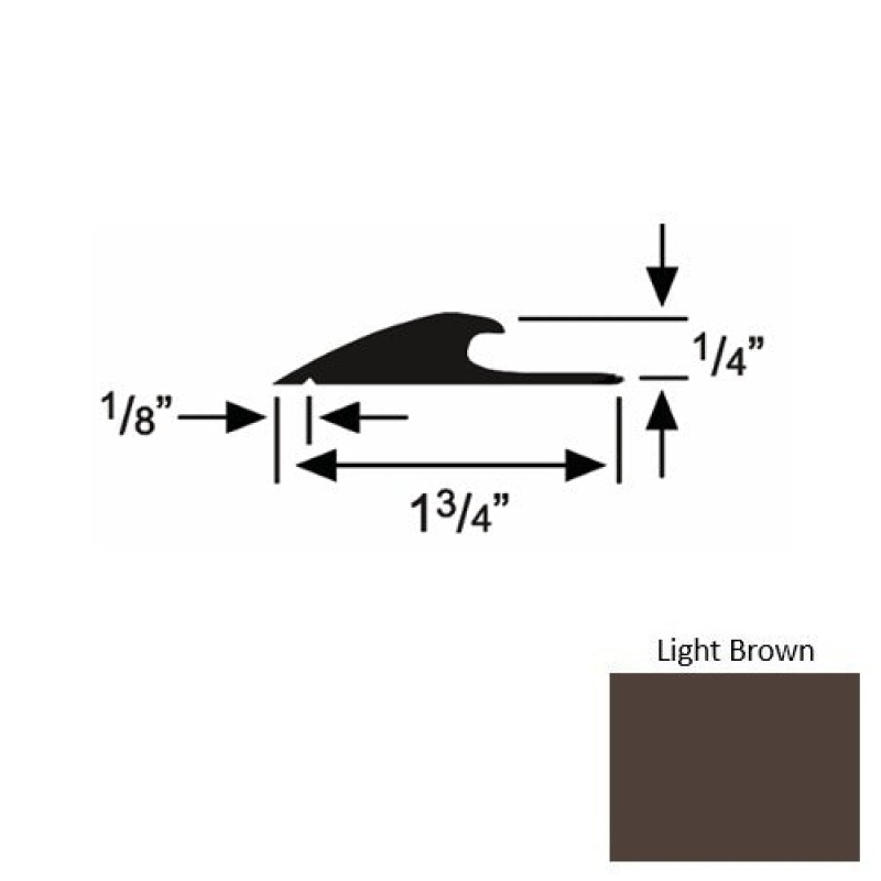 Roppe Solid 43 Light Brown Rubber Custom Carpet Edging