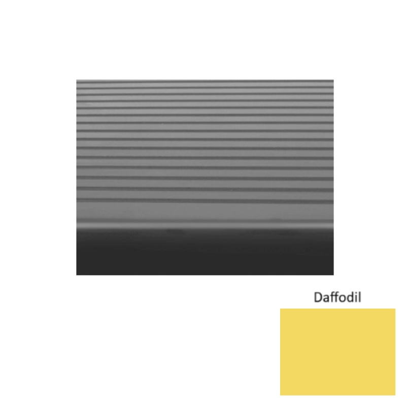 Solid 81 Daffodil Light Duty Rubber Stair Tread - Ribbed