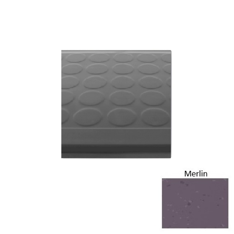 Symmetry 92 Merlin Low Profile Raised Circular Rubber (Sq) Stair Tread - Textured