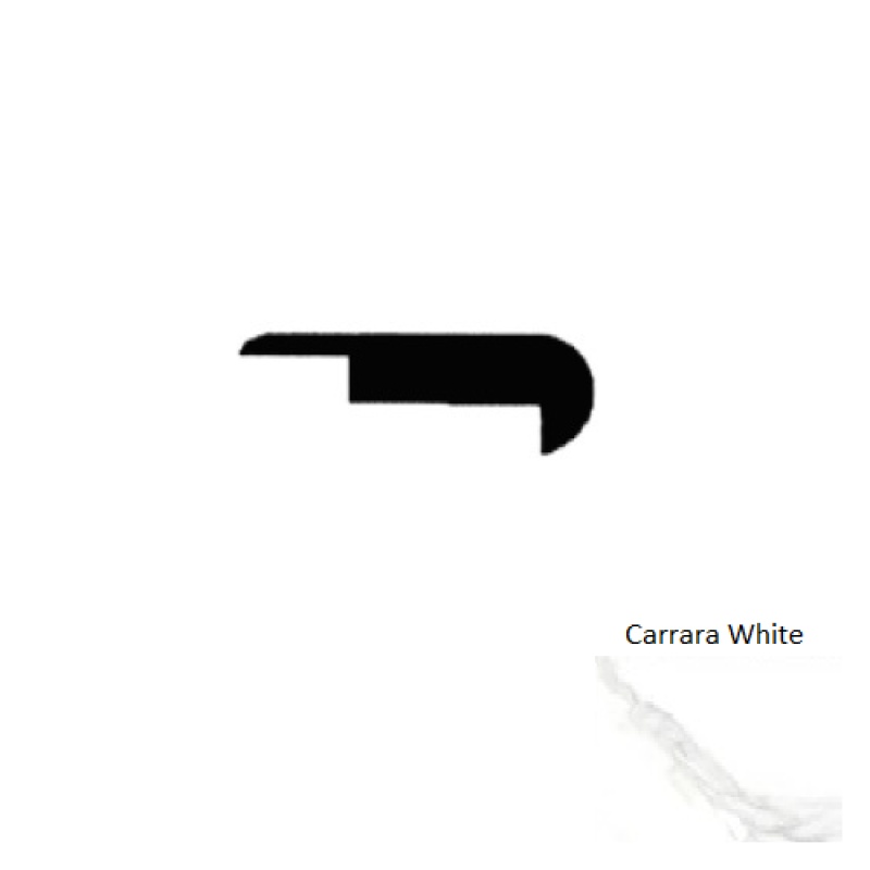 Western Amber Carrara White 94" Stair Nose