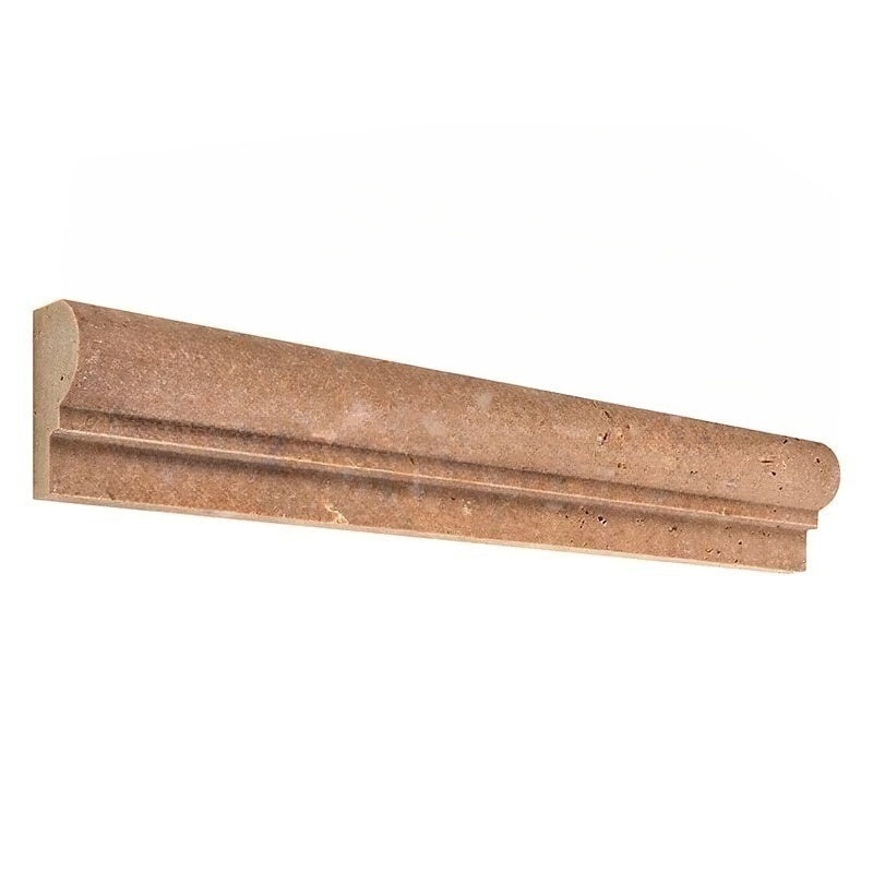 Noche Cross Cut Travertine Liner - 2" X 12" F1 Chair Rail - Unfilled & Honed