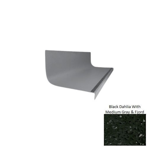 Spextones Black Dahlia With Medium Gray & Fjord Type 1975 With Flush Carborundum Strip Distinct Designs Rubber - 20 3/8" X 72" Stair Tread - Hammered