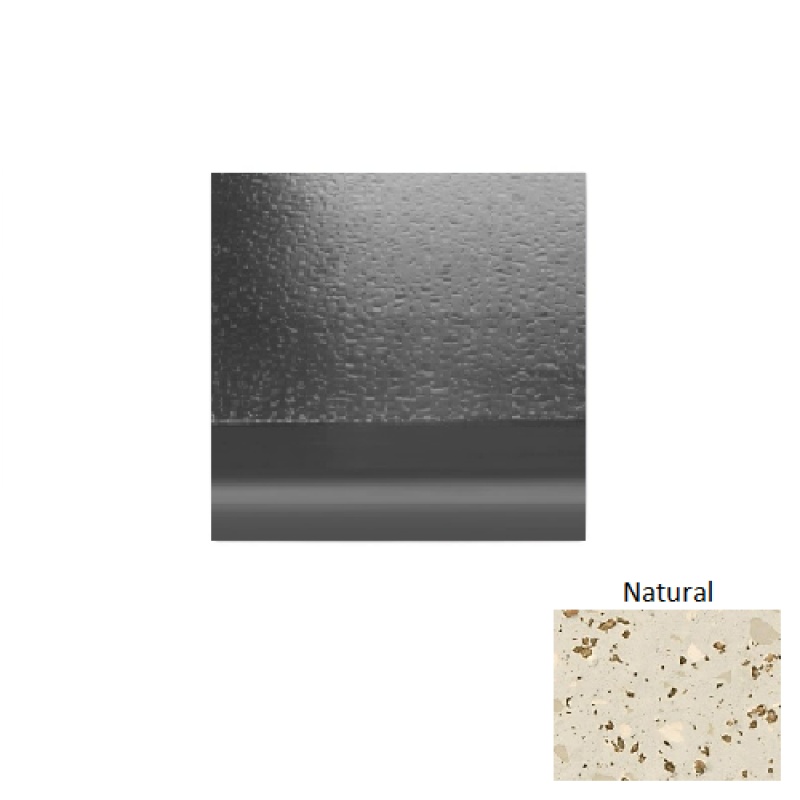 Renew 99 Natural With 2 Inch Nose Rubber (Sq) Stair Tread - Hammered
