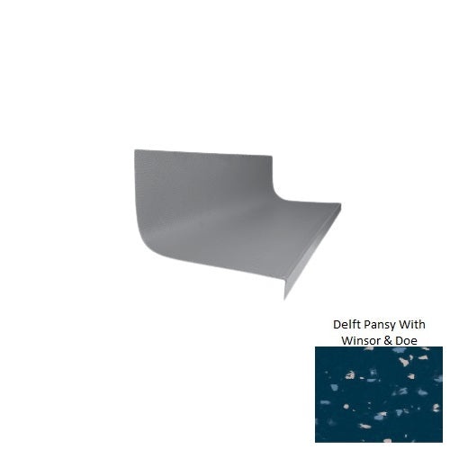 Spextones Delft Pansy With Winsor & Doe Type 1900 Distinct Designs Rubber - 20 3/8" X 72" Stair Tread - Hammered