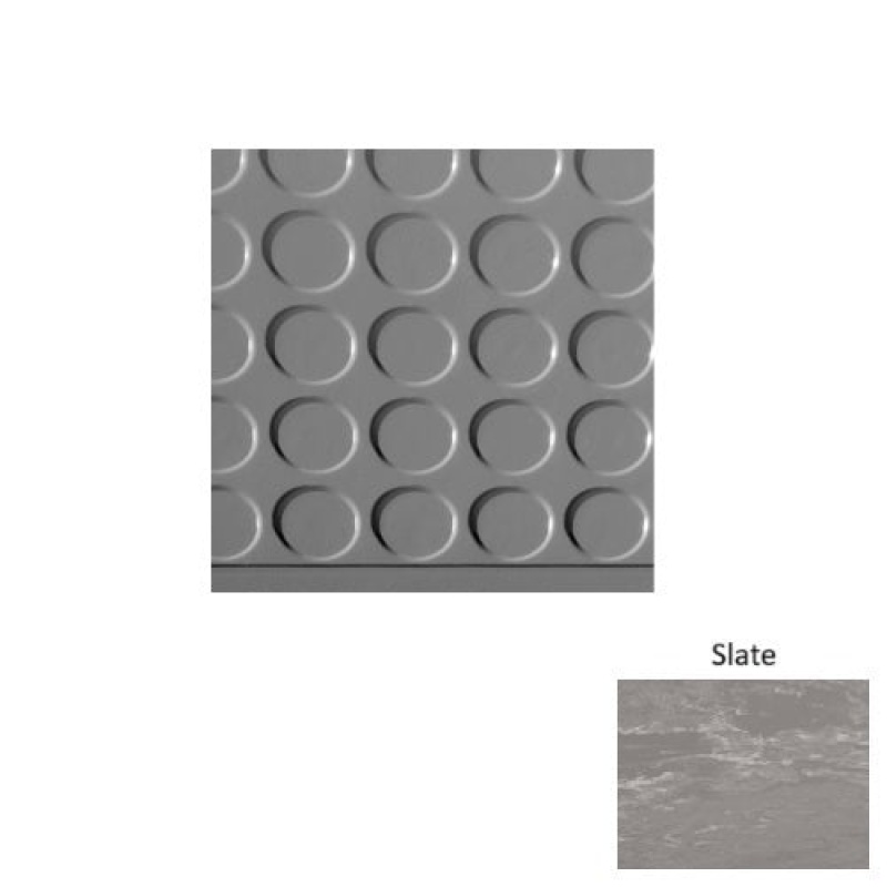 Marbleized 97 Slate Vantage Raised Circular 15 Inch Depth Rubber (Sq) Stair Tread - Textured