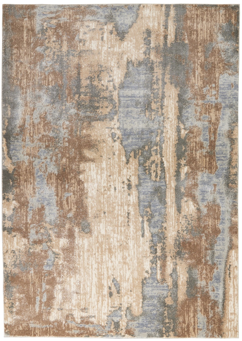 Moroccan Celebration Grey / Beige Polyester Modern Area Rug